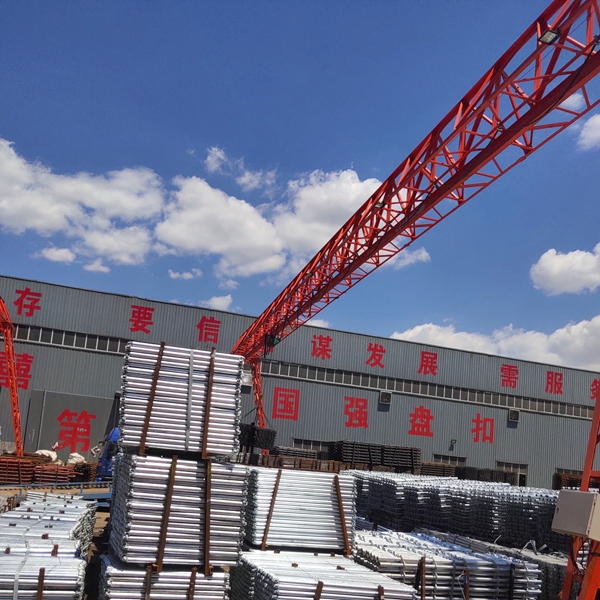 Wanhong scaffolding product inventory at the current factory